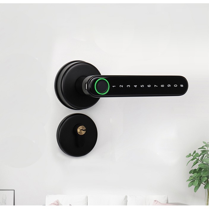 Khóa cửa vân tay tròn dành cho cửa gỗ thông minh Homesheel C1 USA_Chính hãng