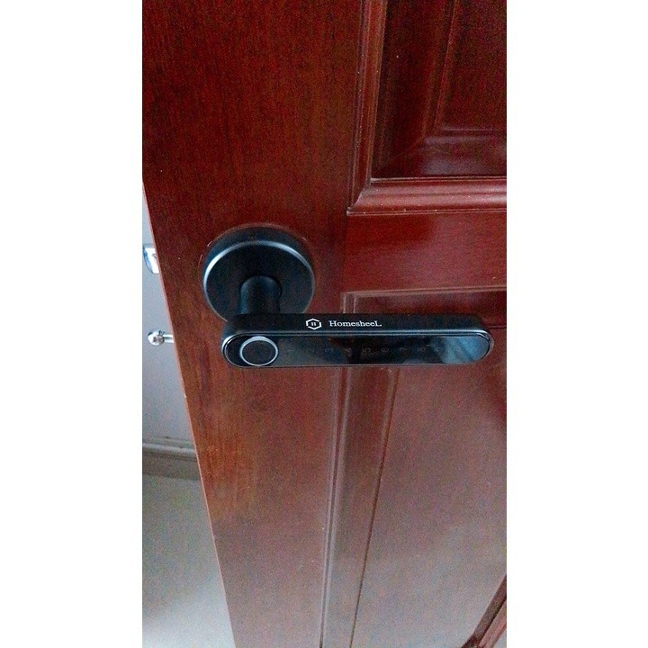 Khóa cửa vân tay tròn dành cho cửa gỗ thông minh Homesheel C1 USA_Chính hãng