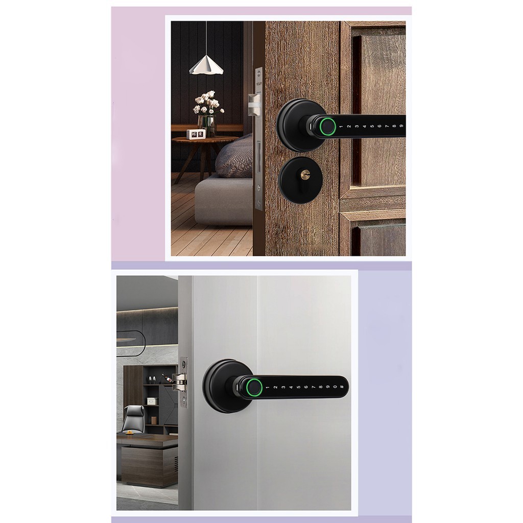 Khóa cửa vân tay tròn dành cho cửa gỗ thông minh Homesheel C1 USA_Chính hãng