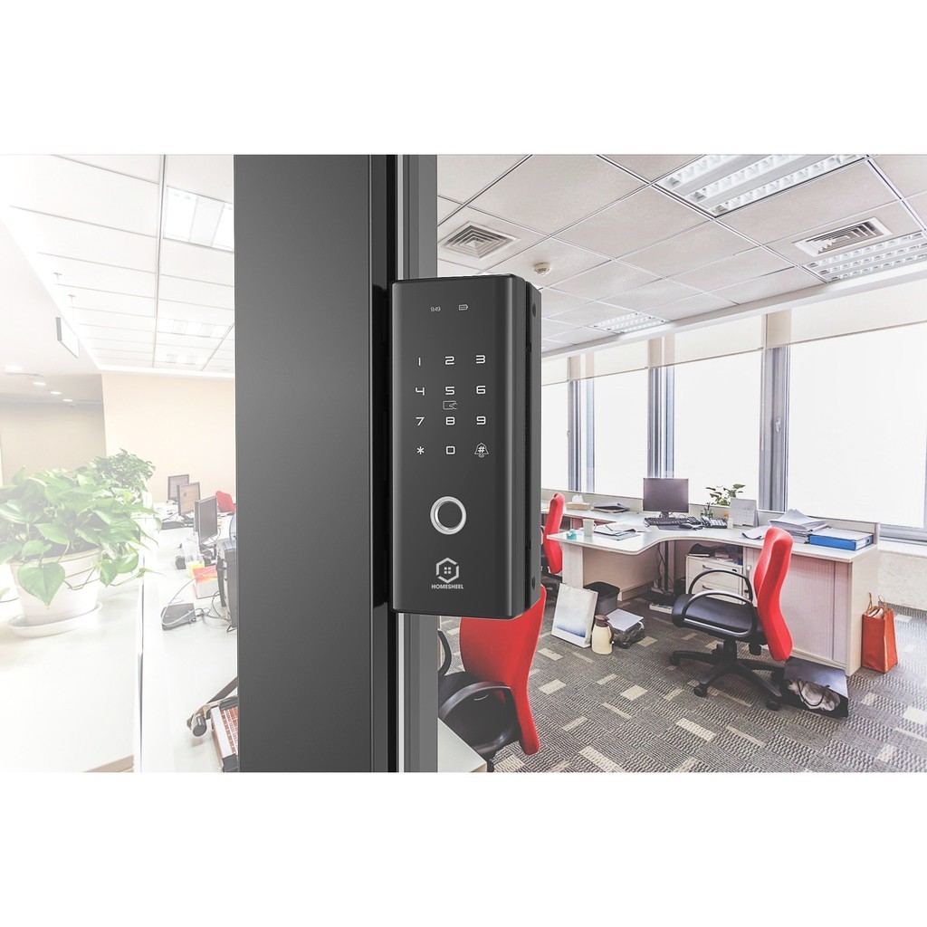 Khóa cửa vân tay thông minh dành cho cửa kính Homesheel G1 (USA)_Chính hãng