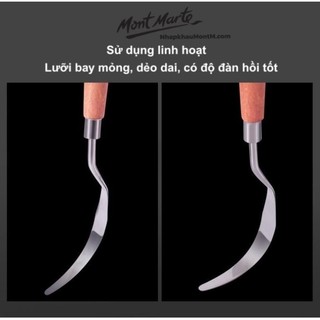[Hỏa tốc HCM] Bay Pha Màu Cây Lẻ Bằng Thép Không Gỉ, Cán Gỗ Mont Marte