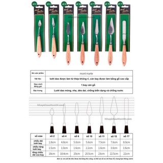 [Hỏa tốc HCM] Bay Pha Màu Cây Lẻ Bằng Thép Không Gỉ, Cán Gỗ Mont Marte
