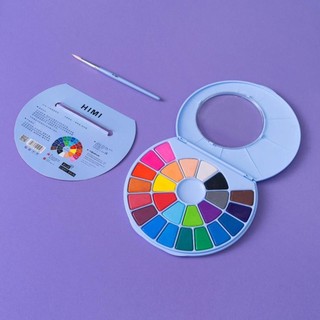 [Hỏa tốc HCM] Bộ Màu Nước Dạng Thỏi 24/38 Màu Himi Miya - Solid Watercolor - Kèm Cọ và Khay Vẽ