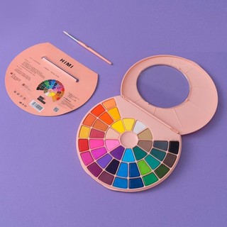 [Hỏa tốc HCM] Bộ Màu Nước Dạng Thỏi 24/38 Màu Himi Miya - Solid Watercolor - Kèm Cọ và Khay Vẽ