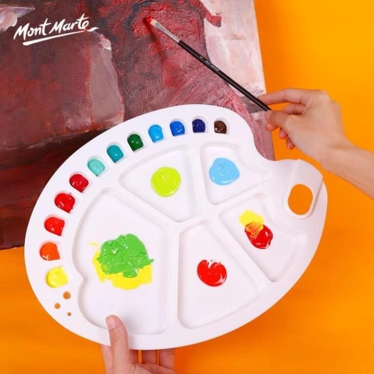 [Hỏa tốc HCM] Khay Pha Màu Mont Marte Palette Các Loại - Chất Liệu Nhôm/Nhựa/Gỗ