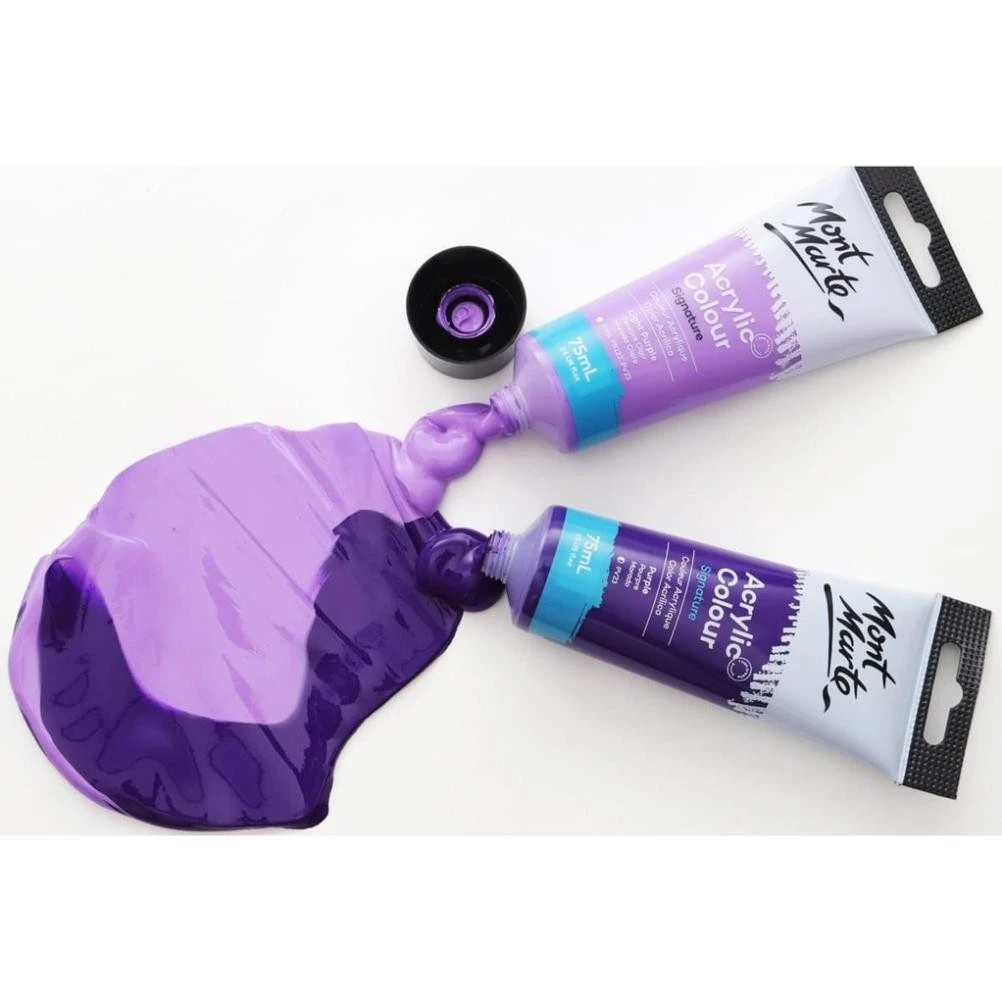 Tuýp Màu Lẻ Acrylic Signature 75ml Mont Marte Cao Cấp - Vẽ Trên Mọi Chất Liệu Bề Mặt