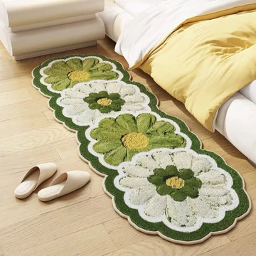 Thảm Trải Sàn Giả Cashmere Hoa Cao Cấp Thảm Bên Giường Phòng Ngủ Thảm Trải Sàn Dài Gia Dụng Thảm Trải Sàn Siêu Dày Phòng