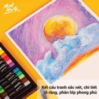 [Hỏa tốc HCM] Màu Sáp Dầu Cao Cấp Mont Marte Bộ 12/24/36/48 Màu
