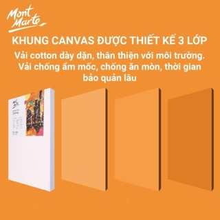[Hỏa tốc HCM] Khung Toan Canvas Mont Marte Cao Cấp Vẽ Màu Acrylic, Sơn Dầu (Size Nhỏ - Trung Bình)