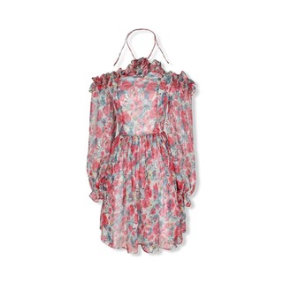 Đầm Nữ Ngắn Long Sleeves Flower , Chất Chiffon Hoa Thoải Mái , WDN034  SOME HOW STORE