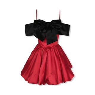 Đầm Nữ Ngắn Strapless Bowtie Chest , Chất Vải Phi Tafta Thoải Mái , WDN070 SOME HOW STORE