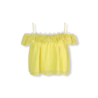 Áo Nữ Crop Ruffle Princess , Chất Vải Boi Cotton Thoải Mái , WKI021  SOME HOW STORE