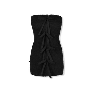 Áo Nữ Tube Bowtie Chain , Chất Vải Xốp Nhún Thoải Mái , WKI026 SOME HOW STORE