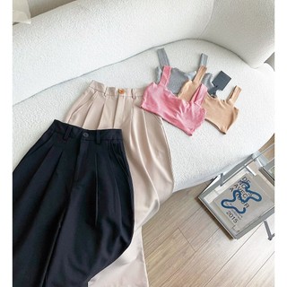 Áo Croptop Nữ Heart-chest , Chất Vải Borip Thun Thoải Mái , WC000176 , SOMEHOW