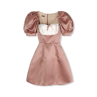 [Deal Độc Quyền] Đầm Nữ Ngắn Pumpsleeve MIni Bowtie , Chất Vải Phi Tafta Thoải Mái, WDN074 SOME HOW STORE