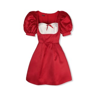 [Deal Độc Quyền] Đầm Nữ Ngắn Pumpsleeve MIni Bowtie , Chất Vải Phi Tafta Thoải Mái, WDN074 SOME HOW STORE