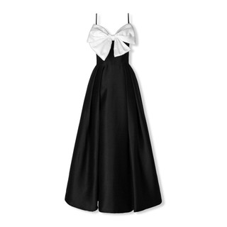 [Deal Độc Quyền] Đầm Nữ Dài Gentle Centre Bowtie Gown , Chất Vải Tafta Xước Thoải Mái, WDD055  SOME HOW STORE