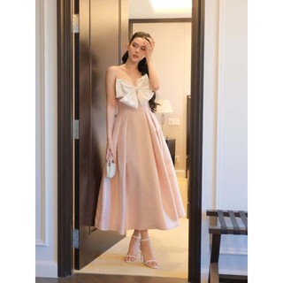 [Deal Độc Quyền] Đầm Nữ Dài Gentle Centre Bowtie Gown , Chất Vải Tafta Xước Thoải Mái, WDD055  SOME HOW STORE