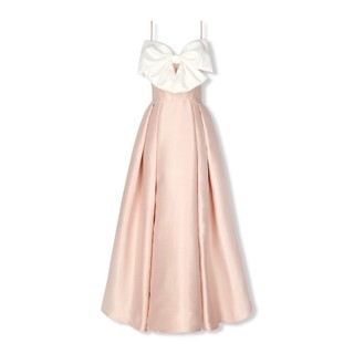 [Deal Độc Quyền] Đầm Nữ Dài Gentle Centre Bowtie Gown , Chất Vải Tafta Xước Thoải Mái, WDD055  SOME HOW STORE