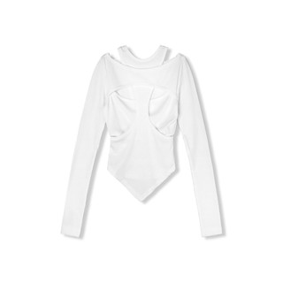 Áo Long Nữ Sleeves Cutout Black White , Chất Vải Thun Tăm Thoải Mái , WKI022  SOME HOW STORE