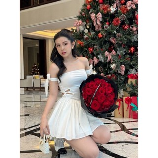 Set Váy Nữ Tube Strap Sleeves Cutout , Chất Vải Thun Tăm Phối Vải Cotton, WSB098 SOME HOW STORE