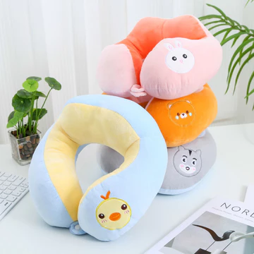 Gối Kê Cổ Màu Trơn Đôi Bướu Gối Đầu Du Lịch Máy Bay Gối Cổ Văn Phòng Cho Ô Tô Di ĐộngUGối Hình