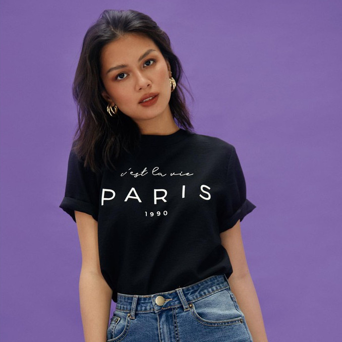 Ảnh COCO SIN - Áo Lụa In Logo Paris Cổ Tròn 4