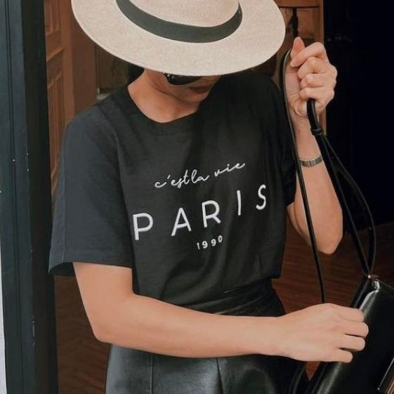 Ảnh COCO SIN - Áo Lụa In Logo Paris Cổ Tròn 3