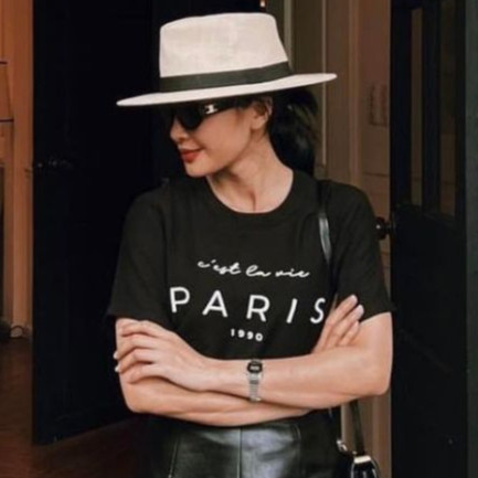 Ảnh COCO SIN - Áo Lụa In Logo Paris Cổ Tròn 2
