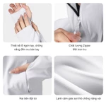 CAMEL CROWN SPORTS Nam Nữ Sợi Nguyên Bản Chống Nắng Quần Áo Mùa Hè Mới Ice-Feel Thoáng Khí Mỏng Có Mũ Trùm Đầu — ảnh 6