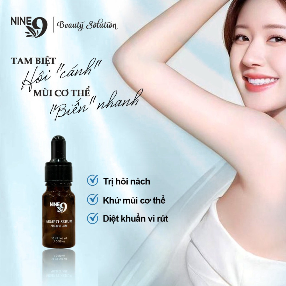Tinh chất hôi nách Nine 9 10ml khử mùi diệt khuẩn không mùi khô thoáng hiệu quả