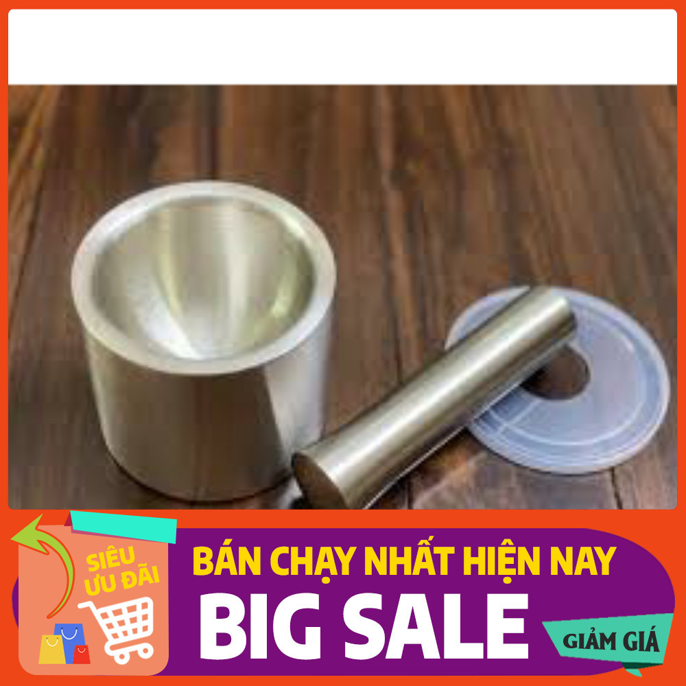 Bộ Cối Chày Inox 304 - Hàng Cao Cấp Không Vết Hàn - Bảo Hành Trọn Đời Không Han Gỉ Mẫu Mới -  3369