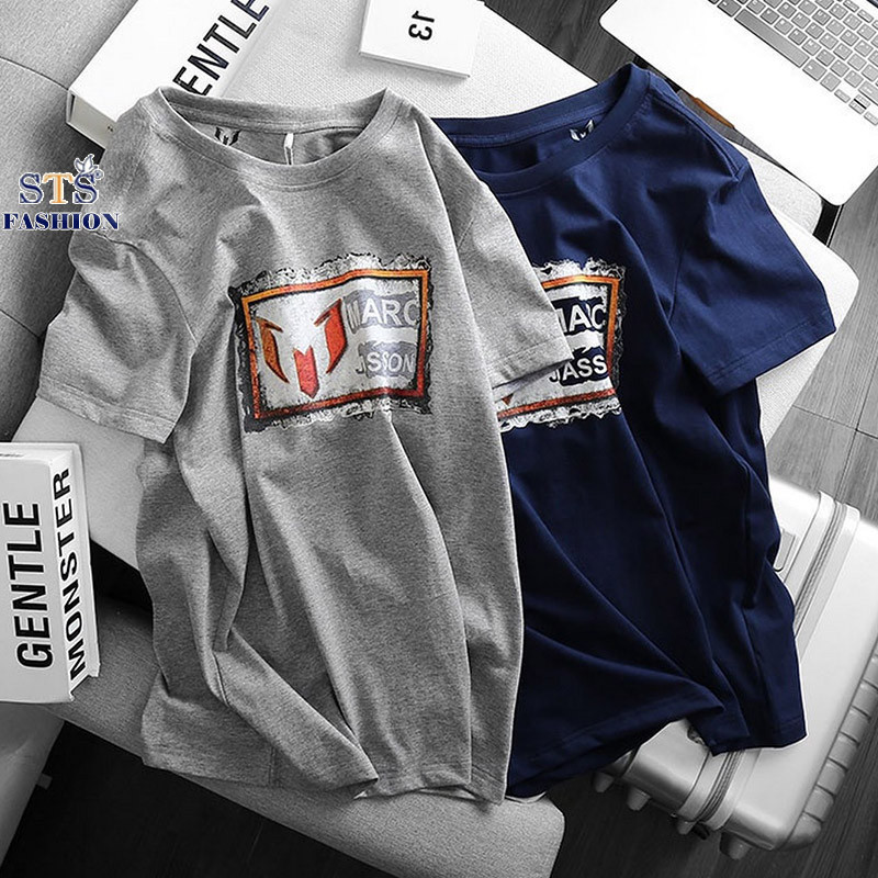 (Hàng Đẹp) Áo thun nam cổ tròn , vải cotton xuất khẩu,mặc siêu mát, chống nhăn, 2 màu xám, đen -STS0064