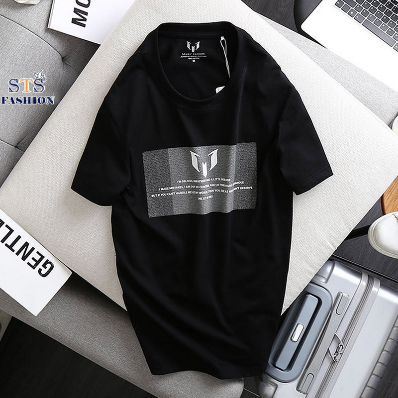 (Hàng Đẹp) Áo thun nam Tshirt cổ tròn, vải cotton xuất xịn, 2 màu đen trắng -STS0063