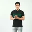 Áo thun có cổ Polite vải cá sấu poly, dễ phối đồ, 2 màu trắng, đen -STS0163