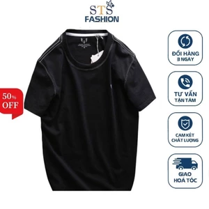 Áo thun nam Marc trắng đen , vải Thun cotton single cao cấp, thấm hút mồ hô, không nhăn nhàu -STS0067