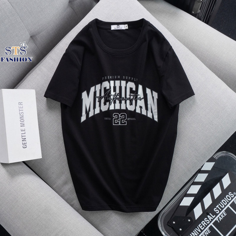 (Hàng Đẹp) Áo thun nam cổ tròn MICHIGAN vải cotton mịn -STS0155