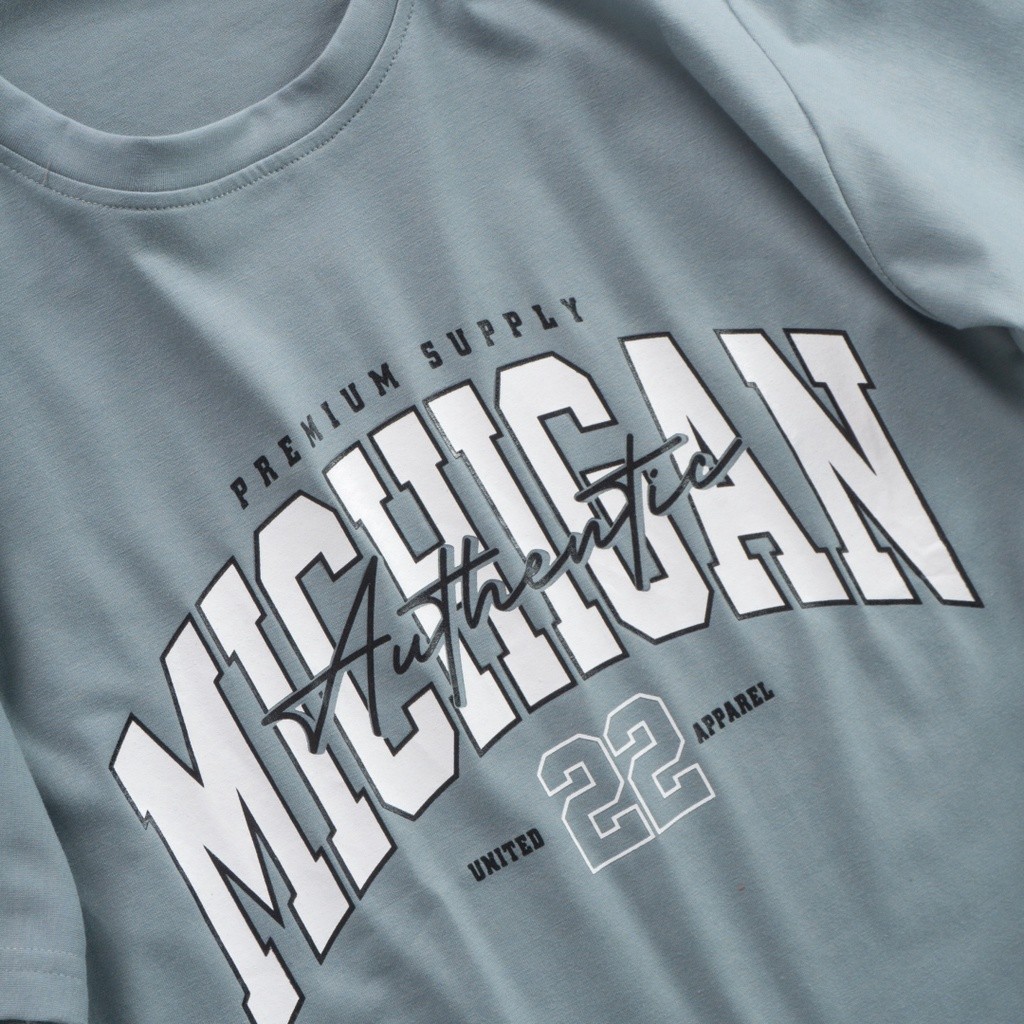 (Hàng Đẹp) Áo thun nam cổ tròn MICHIGAN vải cotton mịn -STS0155