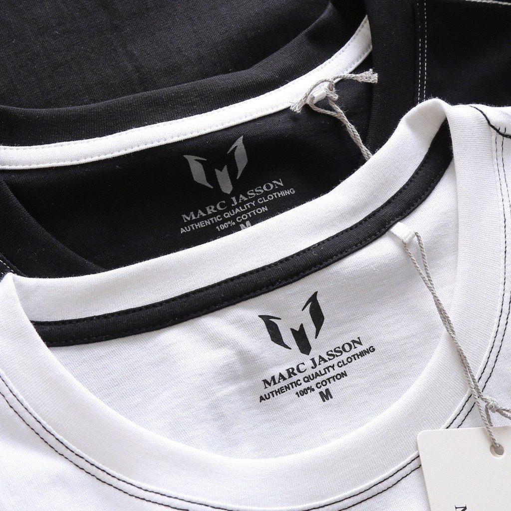 (Hàng Đẹp) Áo thun nam Marc trắng đen , vải Thun cotton single cao cấp, thấm hút mồ hô, không nhăn nhàu  -STS0067