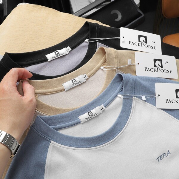 Áo Thun Cổ Tròn Pack Tera, Vải Cotton cát chuẩn cotton quảng châu loại 1 Siêu mát, thấm mồ hôi tốt, co giãn 4 chiều