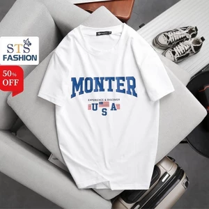 Áo Thun Cổ Tròn MONTER.,chất thun cotton lụa thái siêu cấp (100% cotton),siêu mát, mịn, thấm hút tốt STS0184