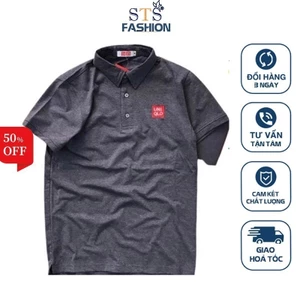 Áo thun có cổ nam UNI, thun cotton muối co giãn, size đến 85kg -STS0005
