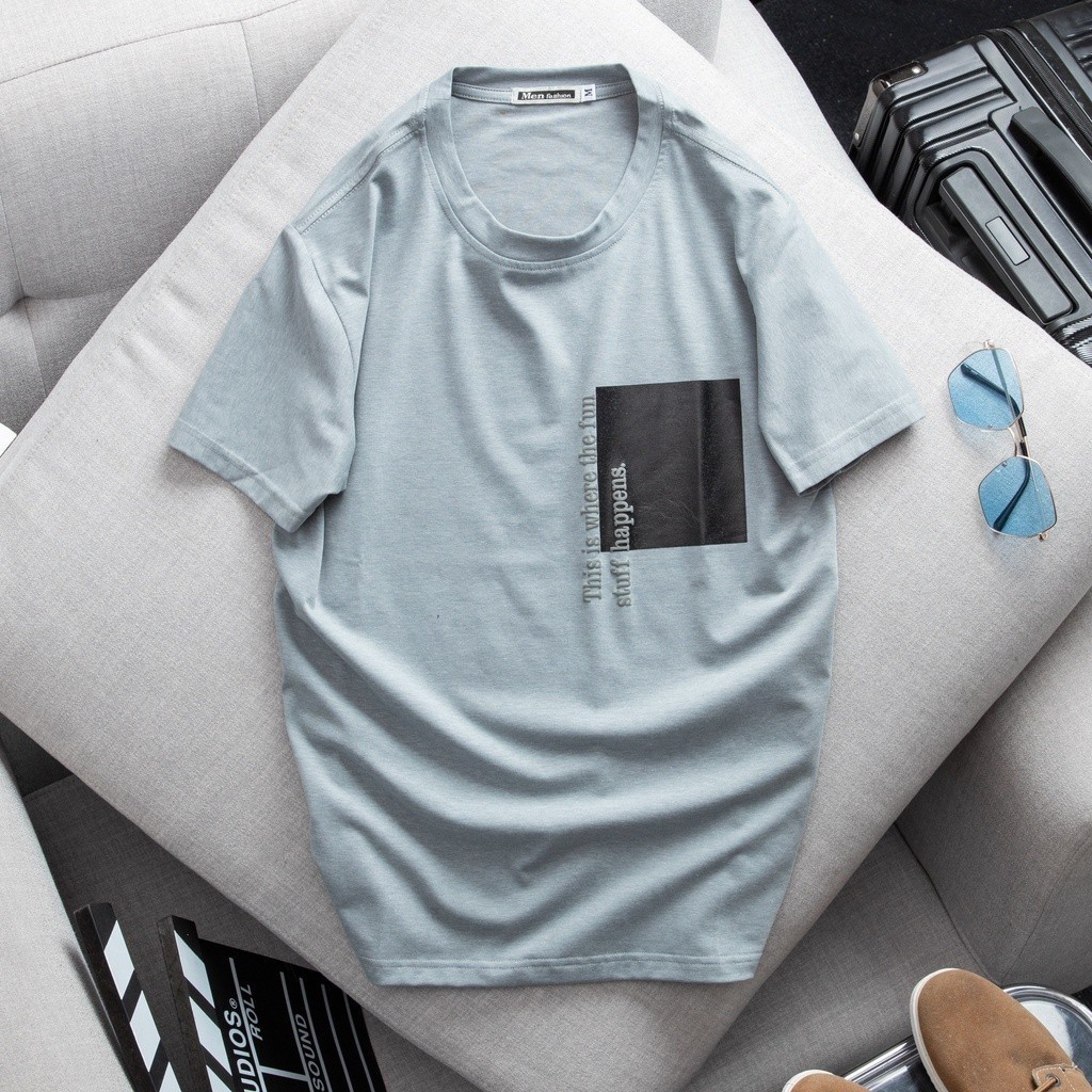 (Hàng Đẹp) Áo thun nam cổ tròn 100% cotton muối 100% mềm mại, thoáng mát, thấm hút tốt -STS0161