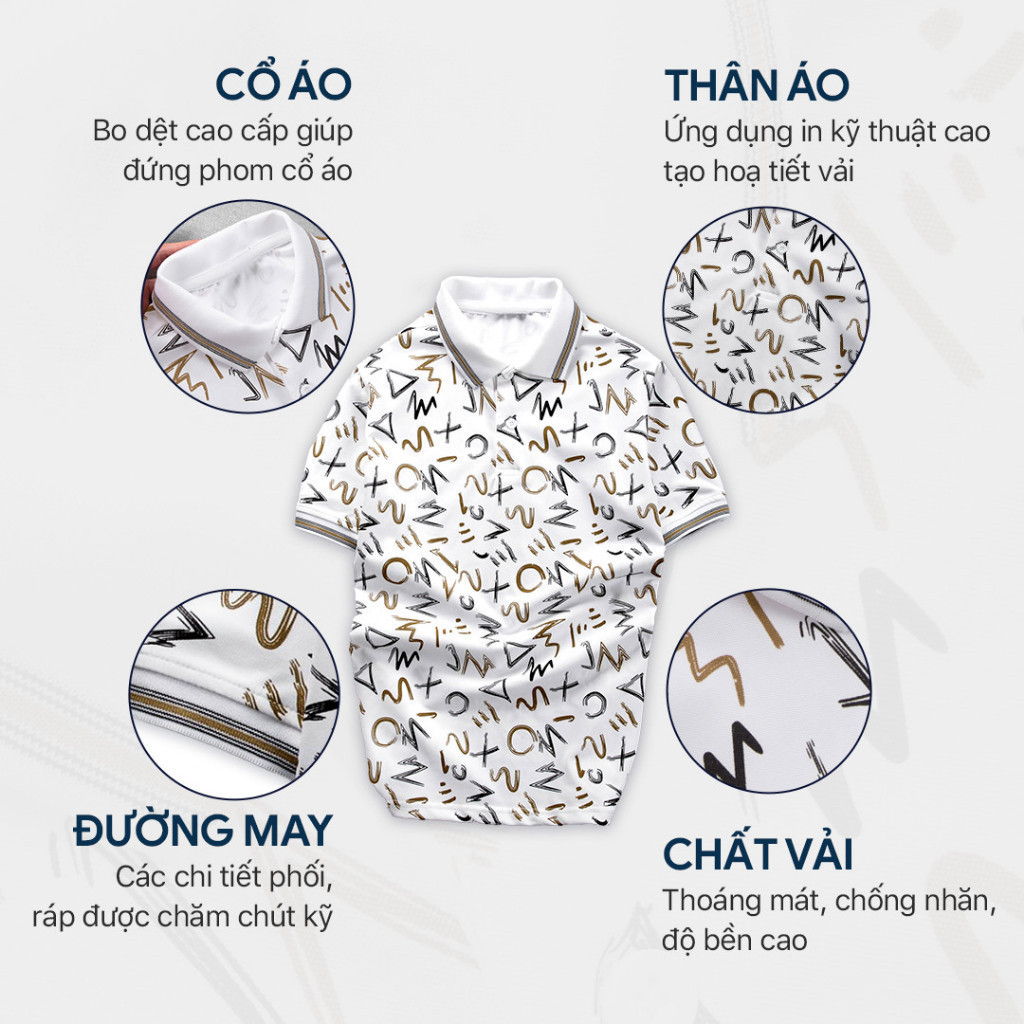 Áo Polo Nam Dept vải cá sấu lạnh cao cấp, họa tiết trẻ trung,không nhăn không bai xù, Hàng Cao Cấp Xuất khẩu STS0178
