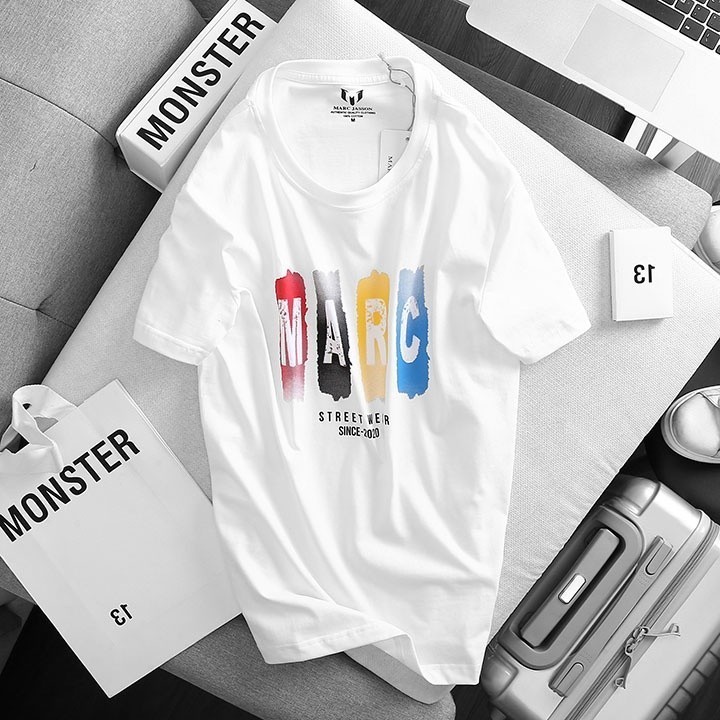 (Hàng Đẹp) Áo thun nam Marc chất vải cotton sang trọng 2 màu đen trắng -STS0062