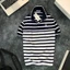 Áo nam POLO Thun sọc dệt ,100% cotton co giãn 4 chiều cao cấp, màu đen xanh đỏ -STS0072