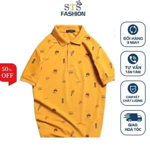 Áo thun nam POLO in họa tiết nhỏ, vải cá sấu lạnh cao cấp, thoáng mát, form đẹp không nhăn nhàu -STS0132