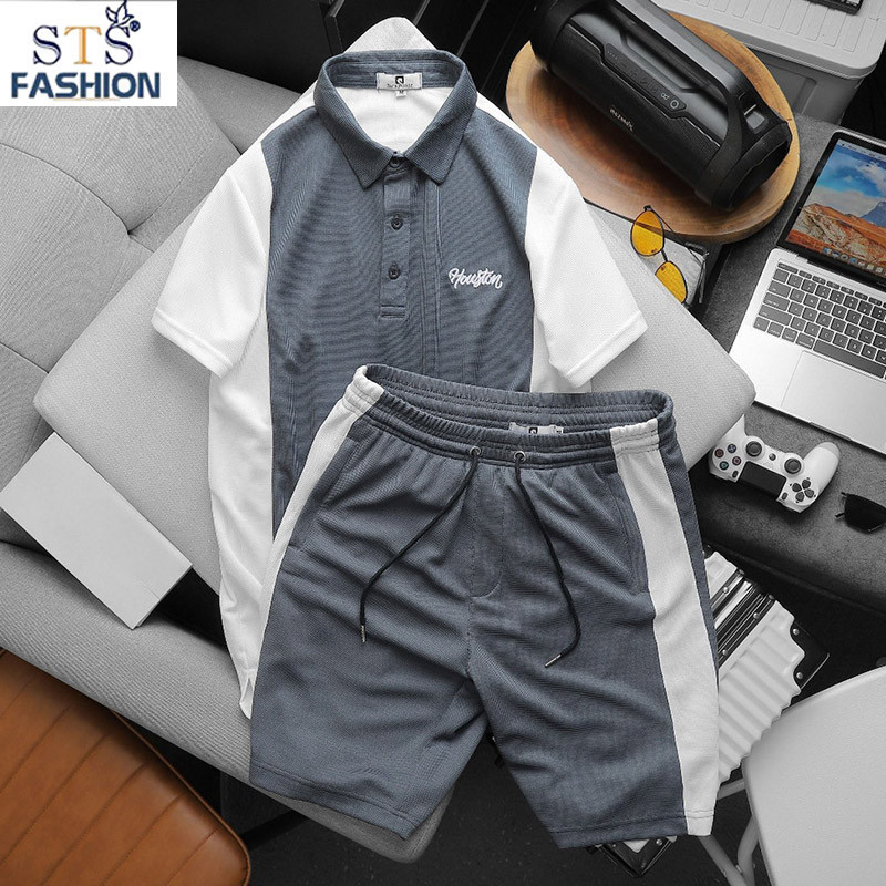 Bộ quần áo nam thể thao nam houston.chất cotton dệt mắt tổ ong siêu mịn, thoáng mát, chống nhăn, chống bám bụi , STS0180