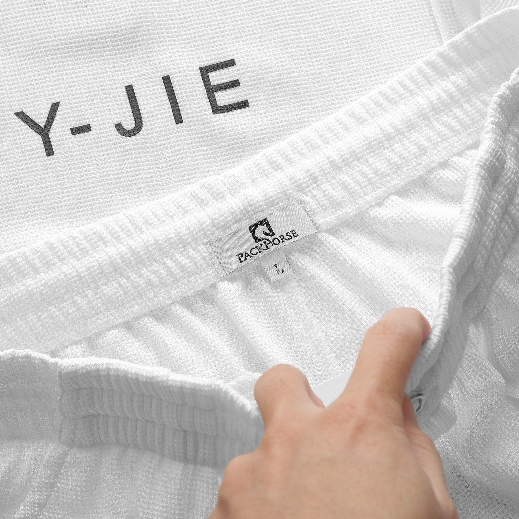 Bộ quần áo nam thể thao nam Y - JIE chất cotton dệt mắt tổ ong siêu mịn, thoáng mát, chống nhăn, chống bám bụi , STS0175