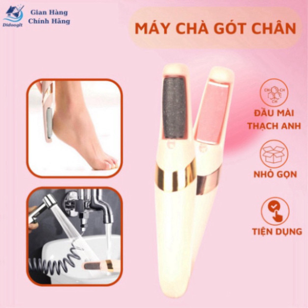 Máy chà gót chân loại bỏ da chết và vết chai, dụng cụ mài gót chân tại nhà 2 đầu mài, pin tích điện ( Bảo Hành 6 Tháng )